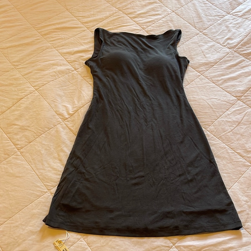 Gorgeous Charcoal Blue Tank Brami Dress